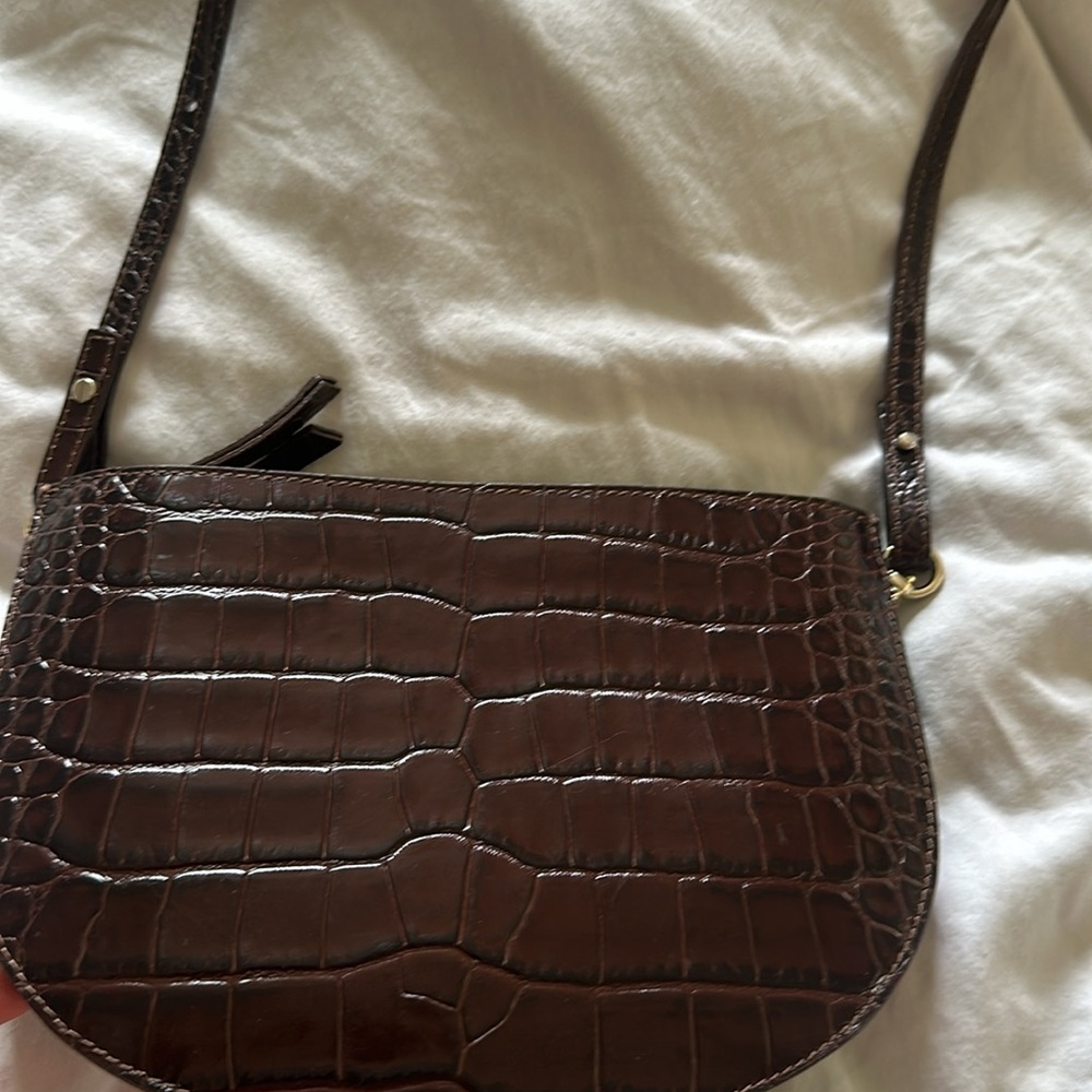 & OTHER STORIES Quiet Luxury Croc Shoulder Bag Leather Crossbody